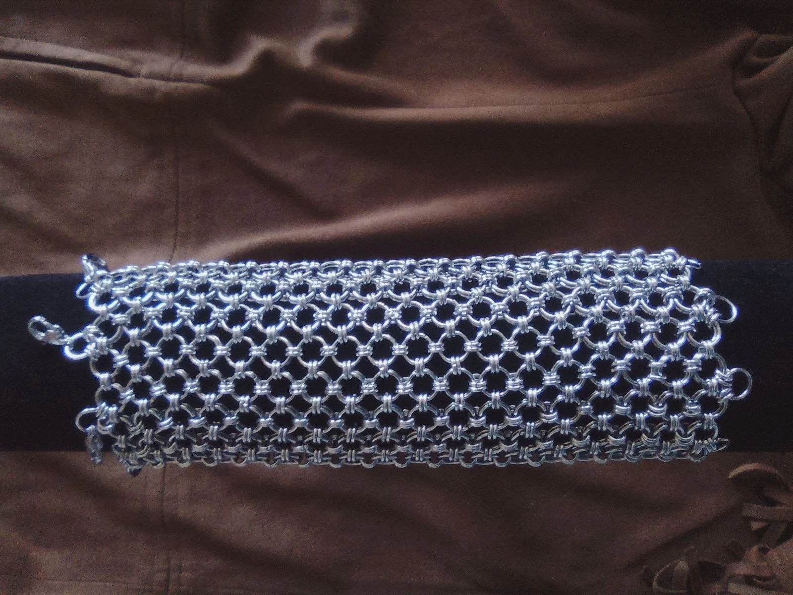 Japanese mega chainmail cuff bracelet Gothic style – photo 2
